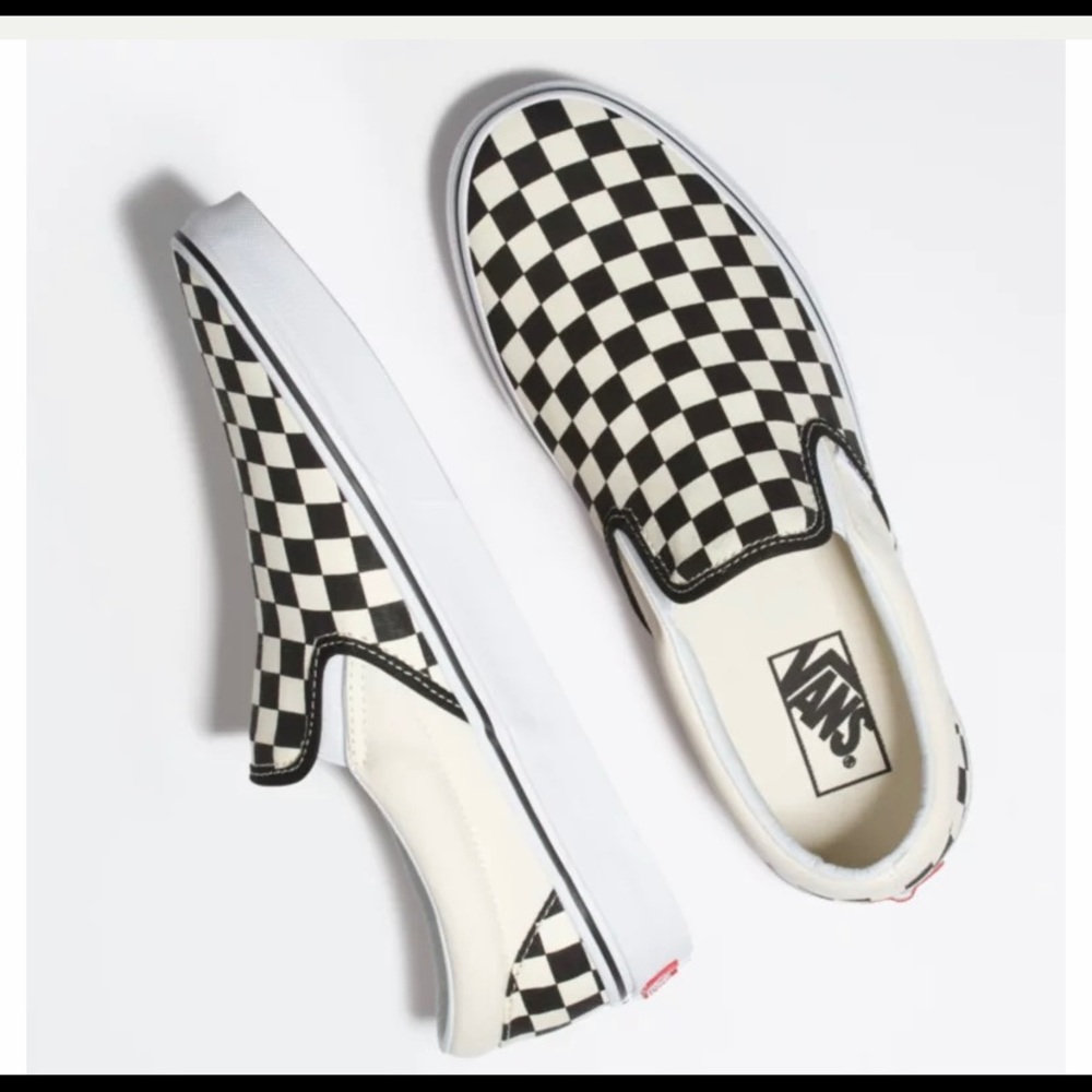 Vans checkerboard slip on size 6 NWOT